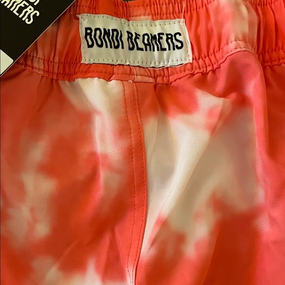 Bondi Beamers Coral Tie-Dye Athletic Beach Shorts - Picture 4 of 5